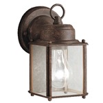 New Street 8 inch Outdoor Wall Light - Tannery Bronze / Clear