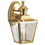 Bay Shore Outdoor Small Wall Light - Polished Brass / Clear