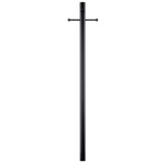 3 x 84 Direct Burial Post w/ Ladder Rest / Ext Photocell - Black