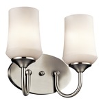 Aubrey Bathroom Vanity Light - Brushed Nickel / Satin Etched