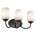 Aubrey Bathroom Vanity Light - Olde Bronze / Satin Etched