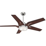 Correne Ceiling Fan with Light - Brushed Nickel / Coffee