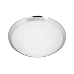 Malta LED Ceiling Light Fixture - Chrome / White Opal
