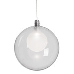 Bolla Mini Pendant - Chrome / Clear