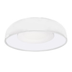 Beacon Ceiling Flush Light - White / White Opal