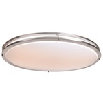 Solero Oval Flush Mount - Brushed Steel / Frosted