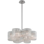 Circo Chandelier - Satin Silver Leaf / Clear