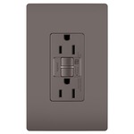 15 Amp Audible Alarm Tamper Resistant GFCI Outlet - Brown