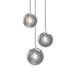 Champagne Bubbles Multi Light Pendant - Polished Chrome / Clear Bubbles