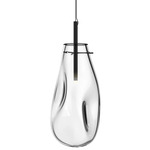 Liquid Pendant - Satin Black / Clear