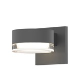 Reals PC Outdoor Downlight Wall Light - Textured Gray / Clear