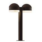 Reals Double DC FH/FW Outdoor Bollard Light - Textured Bronze / White