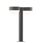Reals Double PC DL Outdoor Bollard Light - Textured Gray / White