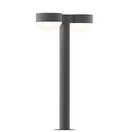 Reals Double PC DL Outdoor Bollard Light - Textured Gray / White