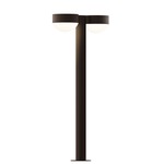 Reals Double PC DL Outdoor Bollard Light - Textured Bronze / White