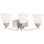 Savannah Row Bathroom Vanity Light - Brushed Nickel / Etched Opal