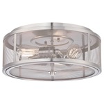 Downtown Edison Ceiling Flush Light - Brushed Nickel