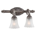 Eruopa Bathroom Vanity Light - Brushed Nickel / Etched Glass