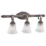 Eruopa Bathroom Vanity Light - Brushed Nickel / Etched Glass