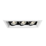 PAR20 Multiples Trim with Remodel Housing - White Trim / Black Reflector