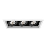 4IN LED Multiples Trim with Remodel Housing - White Trim / Black Reflector