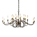 Lisse Chandelier - Dark Smoke / Opal