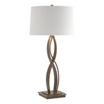 Almost Infinity Tall Table Lamp - Bronze / Natural Anna