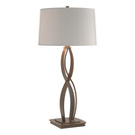 Almost Infinity Tall Table Lamp - Bronze / Flax