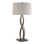 Almost Infinity Tall Table Lamp - Dark Smoke / Flax