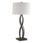 Almost Infinity Tall Table Lamp - Black / Natural Anna