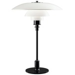 PH 3 1/2 - 2 1/2 Glass Table Lamp - Black / White Opal