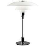 PH 3 1/2 - 2 1/2 Glass Table Lamp - Chrome / White Opal