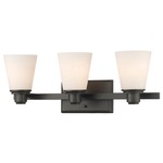 Kayla Bathroom Vanity Light - Bronze / Matte Opal