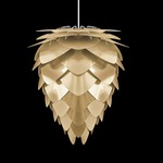 Conia Pendant - White / Brushed Brass