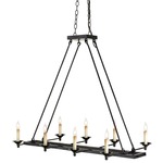 Houndslow Rectangular Chandelier - Satin Black