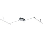 Highway 4 Semi Flush Ceiling Light - Brushed Aluminum