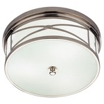 Chase Ceiling Flush Mount - Polished Nickel / Frost White