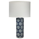 Neva Table Lamp - Blue / White Linen