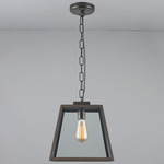 Quad Pendant - Weathered Brass / Clear