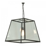 Quad Pendant - Weathered Brass / Clear