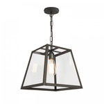 Quad Pendant - Weathered Brass / Clear