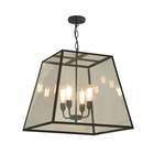 Quad Pendant - Weathered Brass / Clear