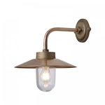 Bracket Right Angle Outdoor Wall Light - Sandblasted Bronze / Clear