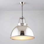 Titan Size 3 Pendant with Etched Glass Diffuser - Natural Aluminum / Etched Glass