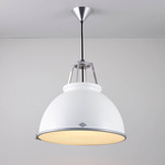 Titan Size 3 Pendant with Etched Glass Diffuser - White / Etched Glass
