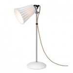 Hector Pleat Table Lamp - White / Natural White