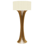 Stecche Di Legno Curved Floor Lamp - Blonde Freijo / White