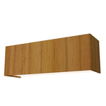 Clean Rectangle Wall Sconce - Teak / White Acrylic