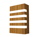 Clean Stripes Wall Sconce - Teak / White Acrylic