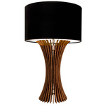 Stecche Di Legno Curve Table Lamp - Floor Model - Imbuia / Black